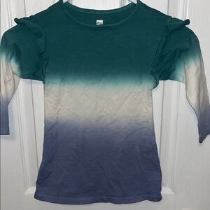 Teal Tie Dye Long Sleeve Dress by Tea Collection Size 2T